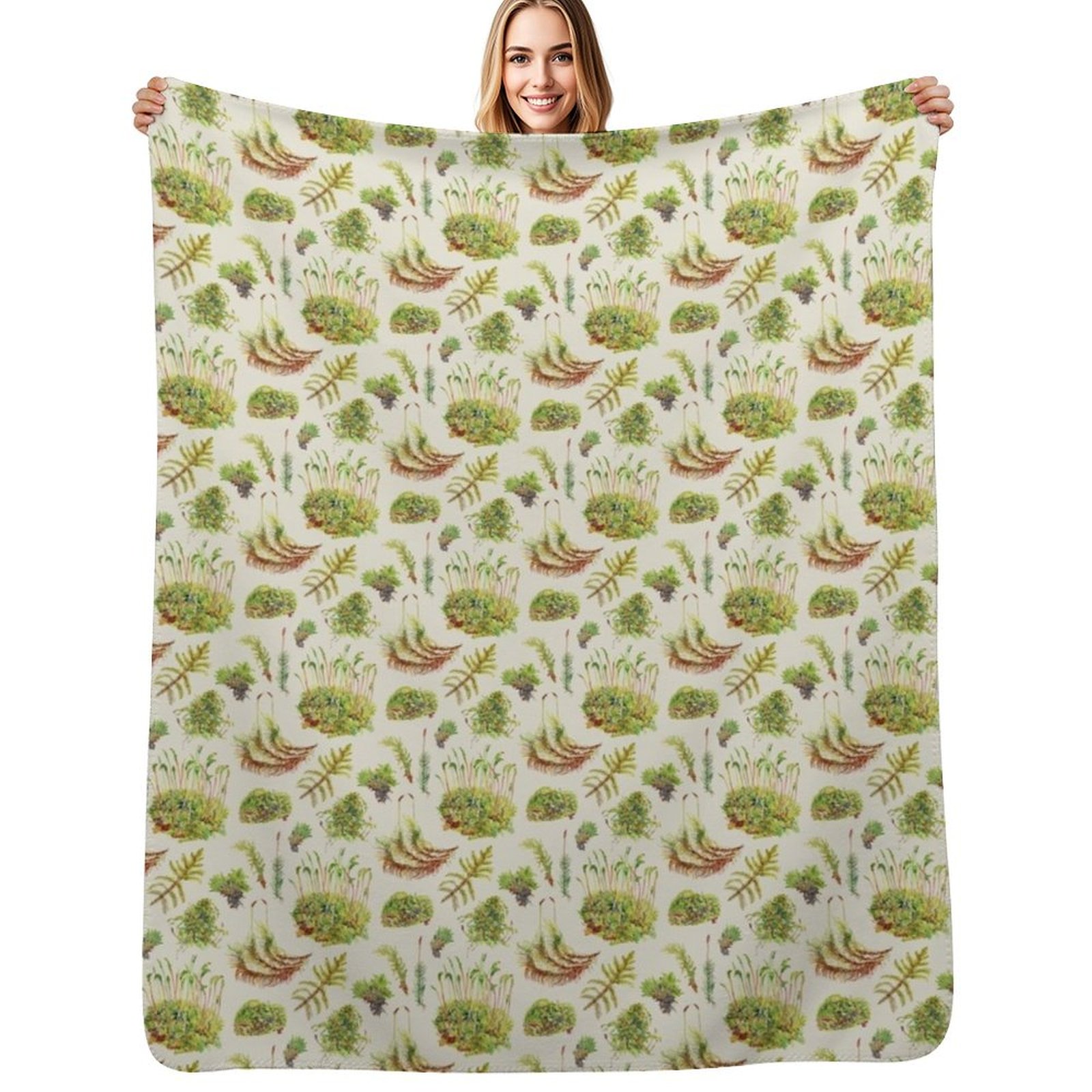 Neutral Throw Blanket - Mosses - Selimut Lempar Netral Mewah