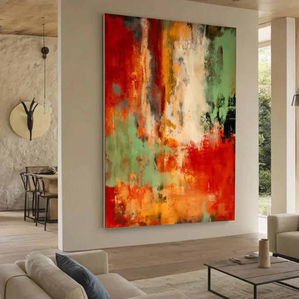 Home Decor Free Images - 100% Lukisan Minyak Abstrak Buatan Tangan