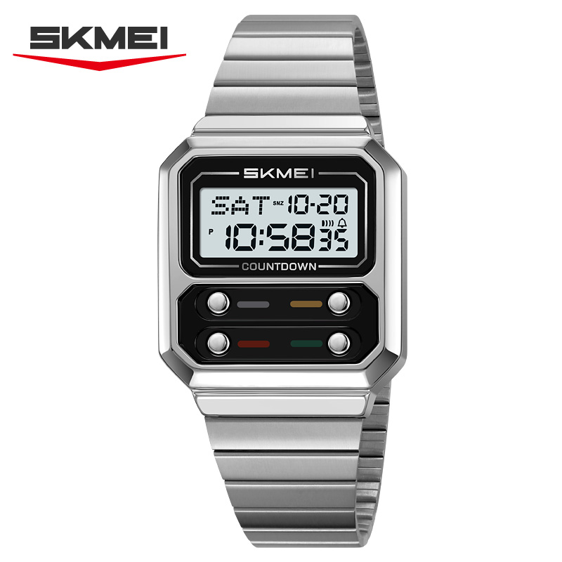 Vintage Alarm Clock - SKMEI 2448 Jam Tangan Digital Elektronik