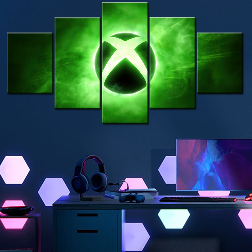 Home Decor Xbox Games - 5 Buah Lukisan Poster Seni Dinding