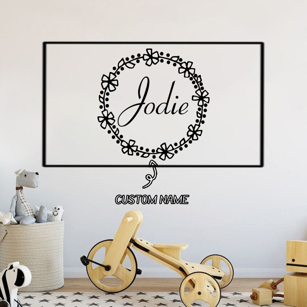 Home Decor Wall Tiles - 1 Buah Karangan Bunga Cantik Teks