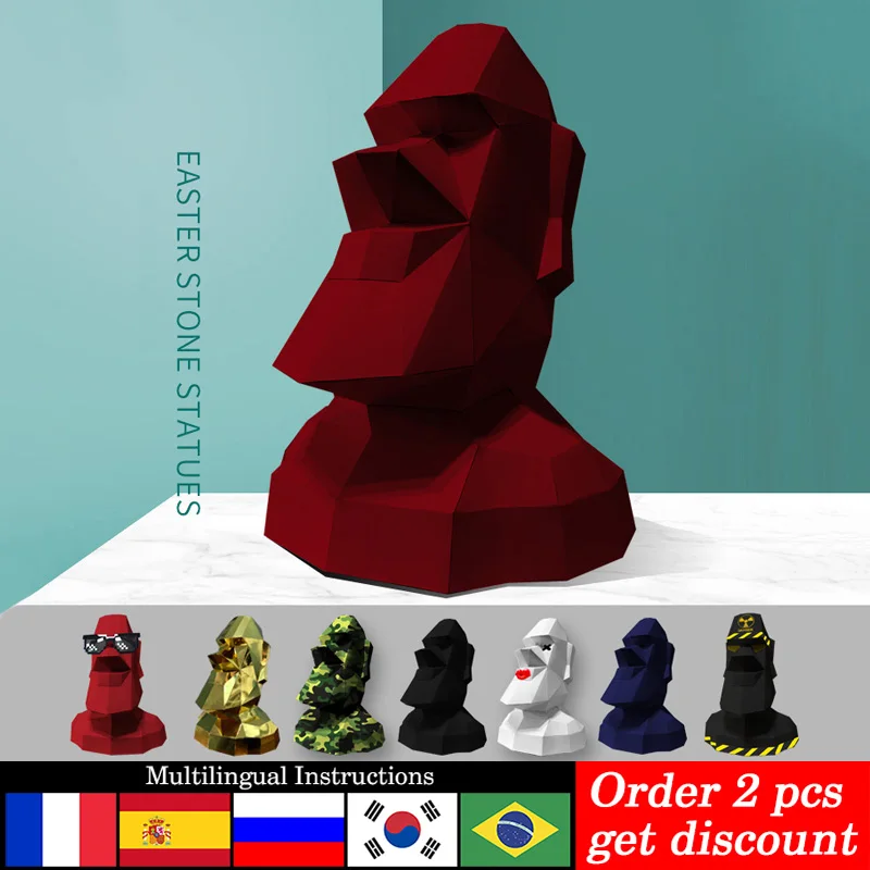 Home Decor Center - Ukuran besar dekorasi Pulau Paskah Moai
