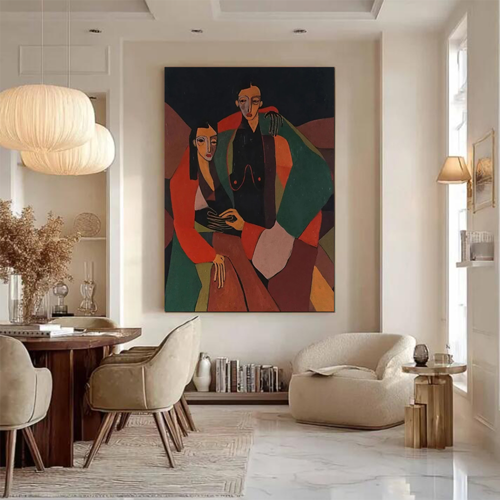 Home Decor Free Images - Lukisan Minyak Abstrak 100% Buatan Tangan