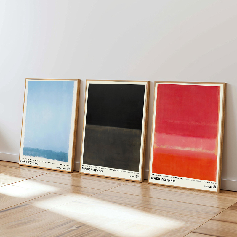 Home Decor Exhibition - Lukisan Kanvas Mark Rothko Minimalis Vintage,