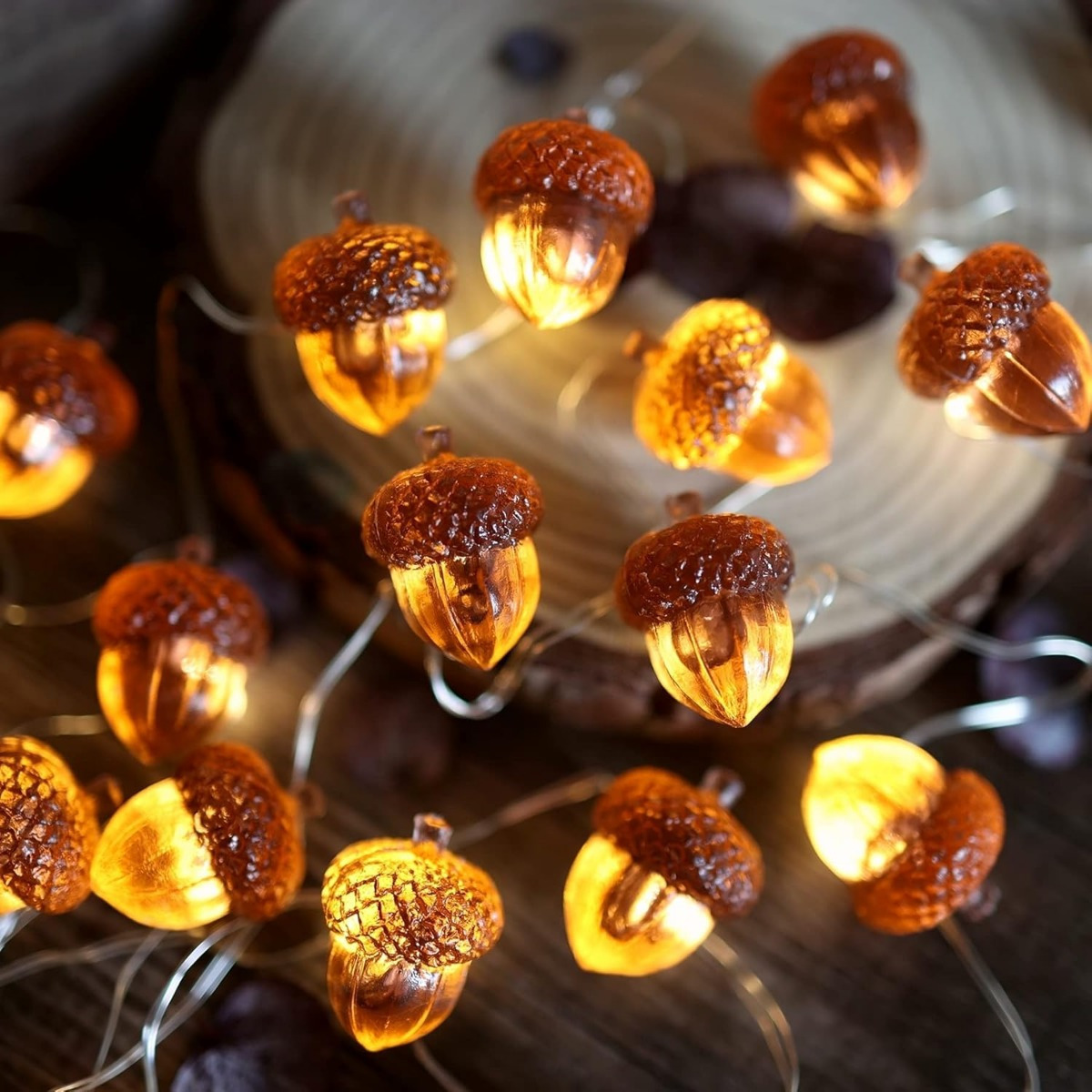 Home Decor Fallout 4 - 30 LEDs Acorn lampu tali dekorasi