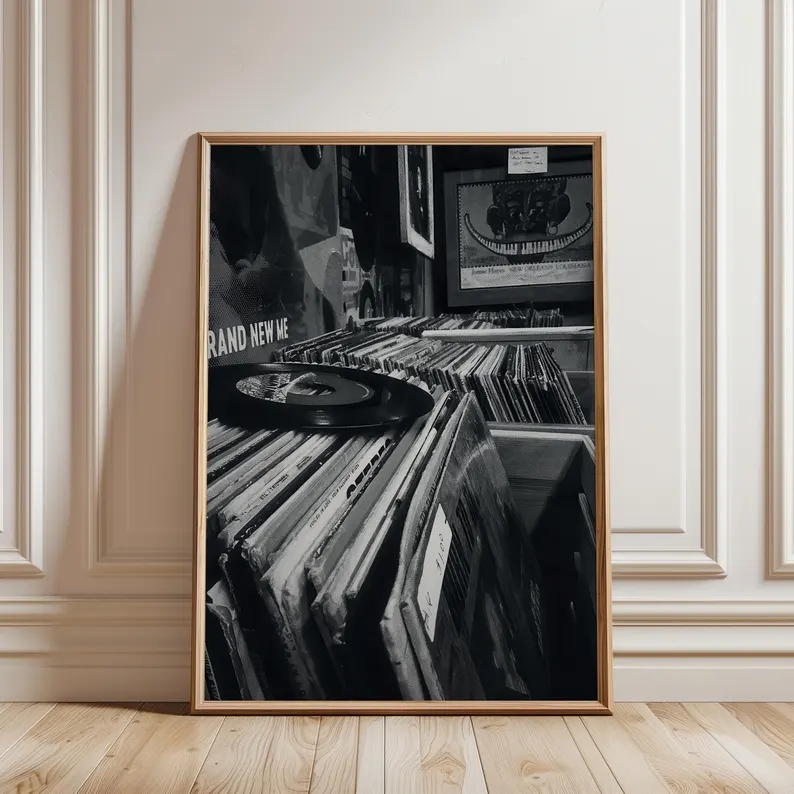 Home Decor White - Toko Rekaman Vinil Modern Gambar Poster