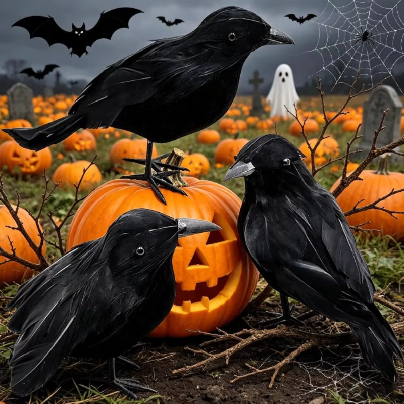 Home Decor Halloween - 1 Buah Dekorasi Halloween Burung Gagak