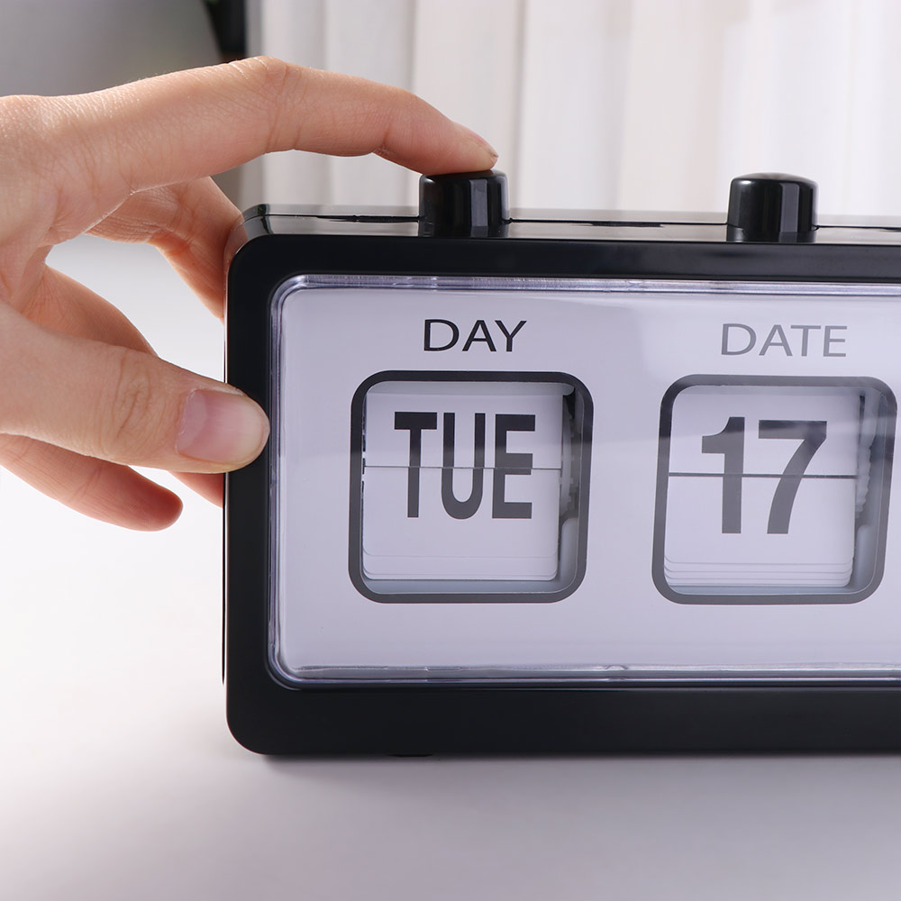 Vintage Alarm Clock - Jam Kalender Elektronik Manual dengan Fitur