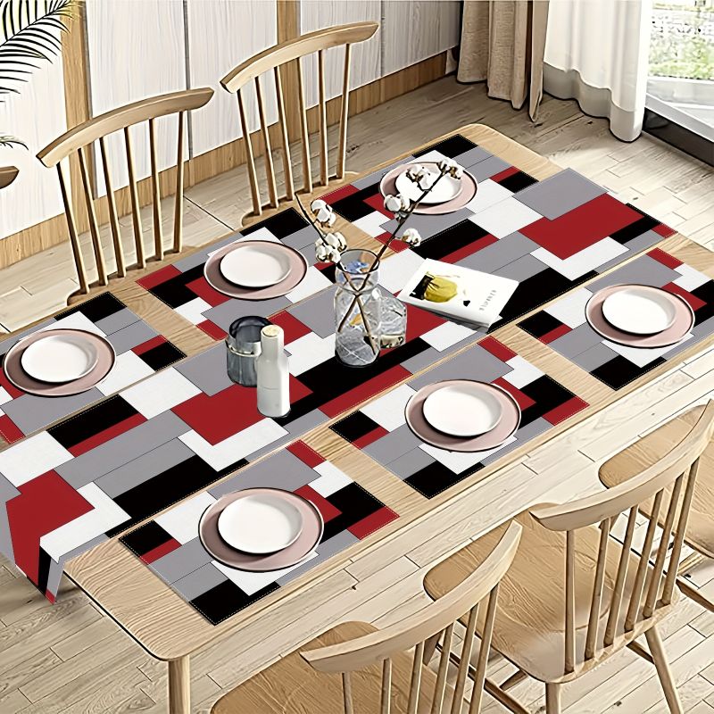Linen Table Runner - Set Alas Meja dan Tatakan Piring