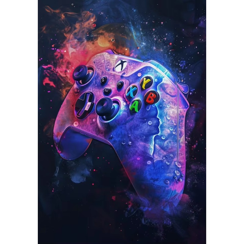 Home Decor Xbox Games - Poster Video Game Neon Cat Air,