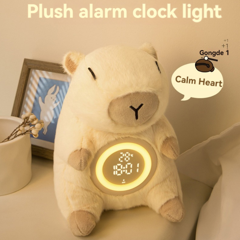 Vintage Alarm Clock - Lampu Malam Alarm Ganda Mewah Capybara