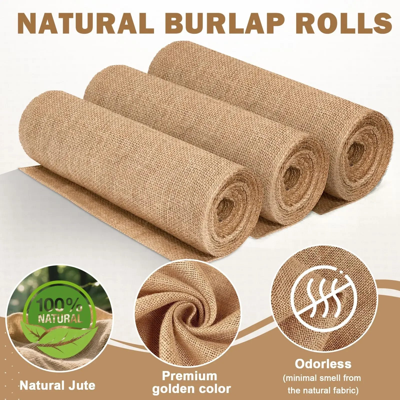 Linen Table Runner - Gulungan Kain Goni Beige Desain Baru