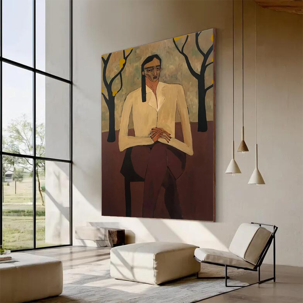 Home Decor Free Images - Lukisan Minyak Abstrak 100% Buatan Tangan