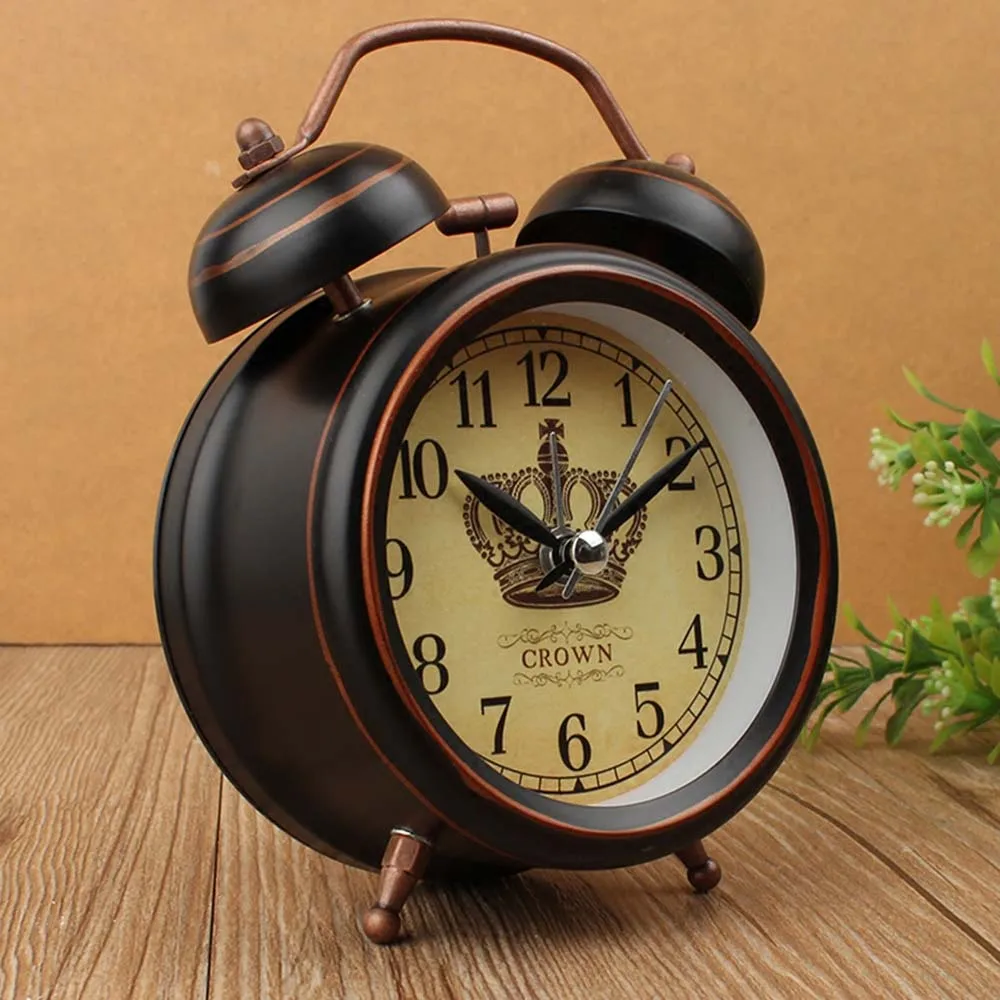 Vintage Alarm Clock - Jam Alarm lampu malam Vintage rumah,