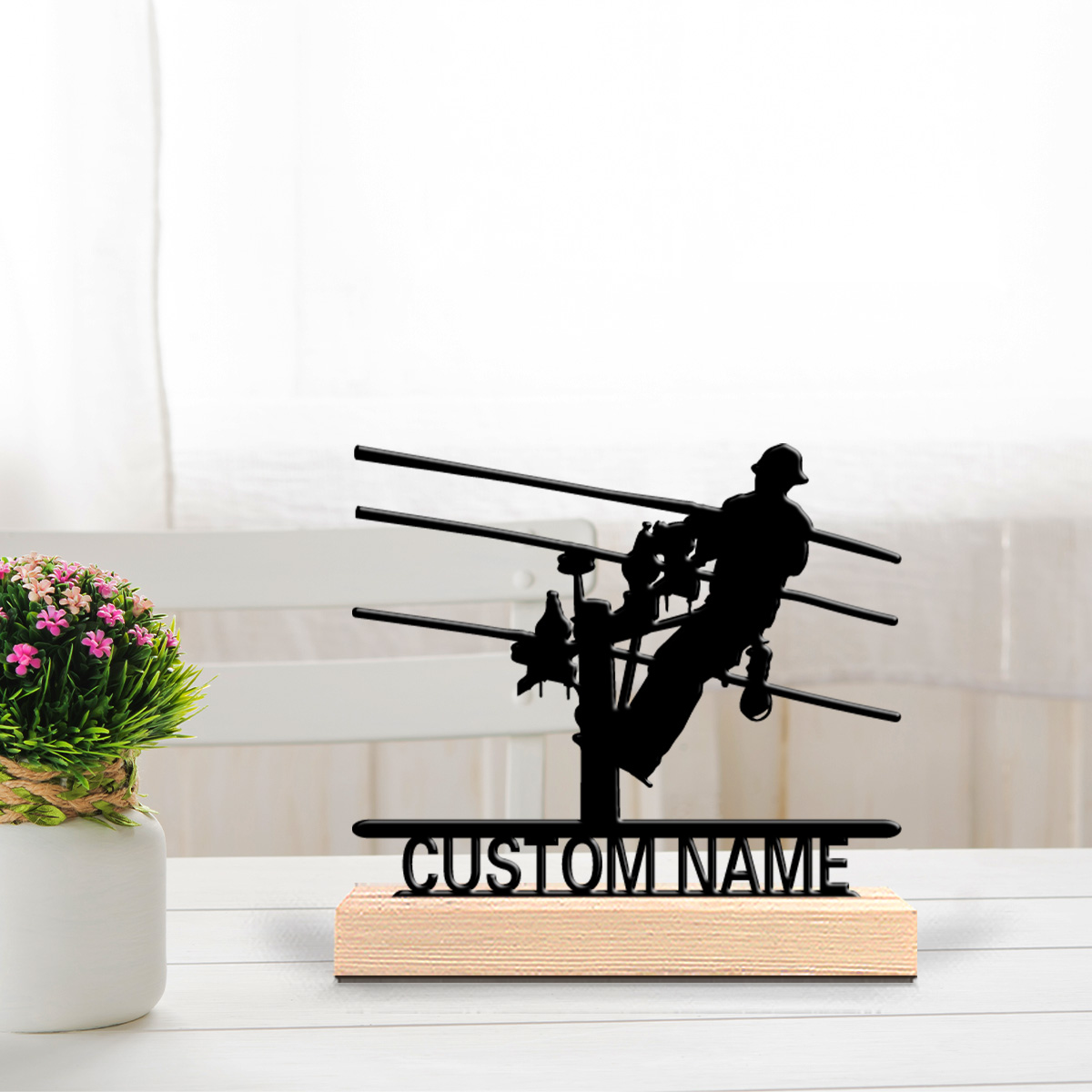 Home Decor Halloween - 1pc Patung Logam Tukang Listrik Kustom