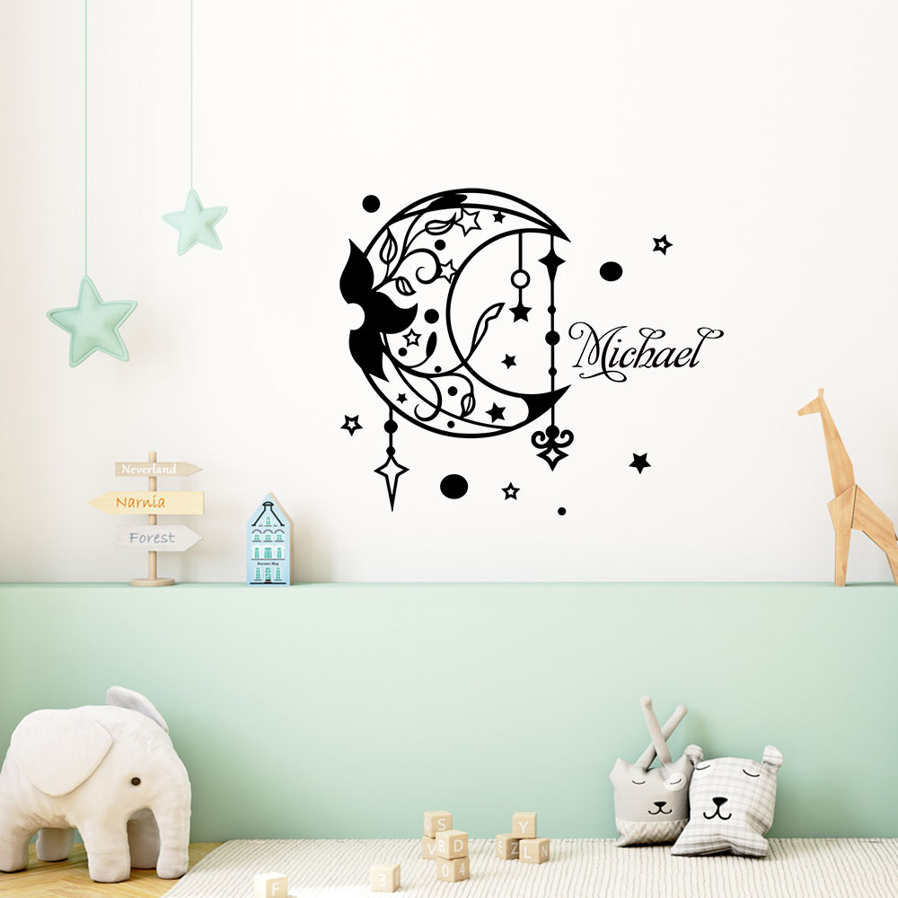 Home Decor Wall Tiles - 1 Buah Stiker Seni Nama Pribadi