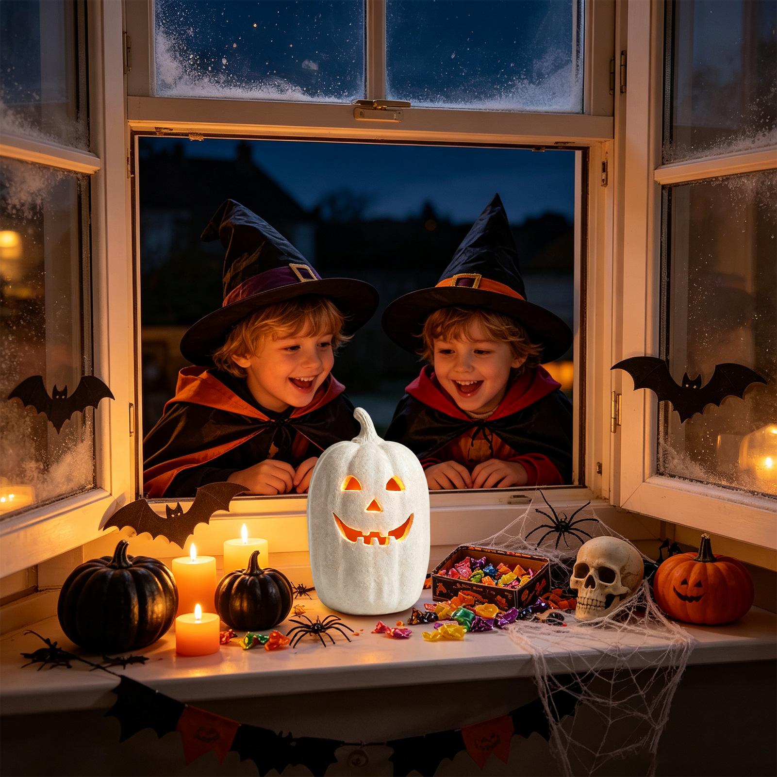 Home Decor Halloween - Dekorasi Labu Halloween, Lentera Labu Resin