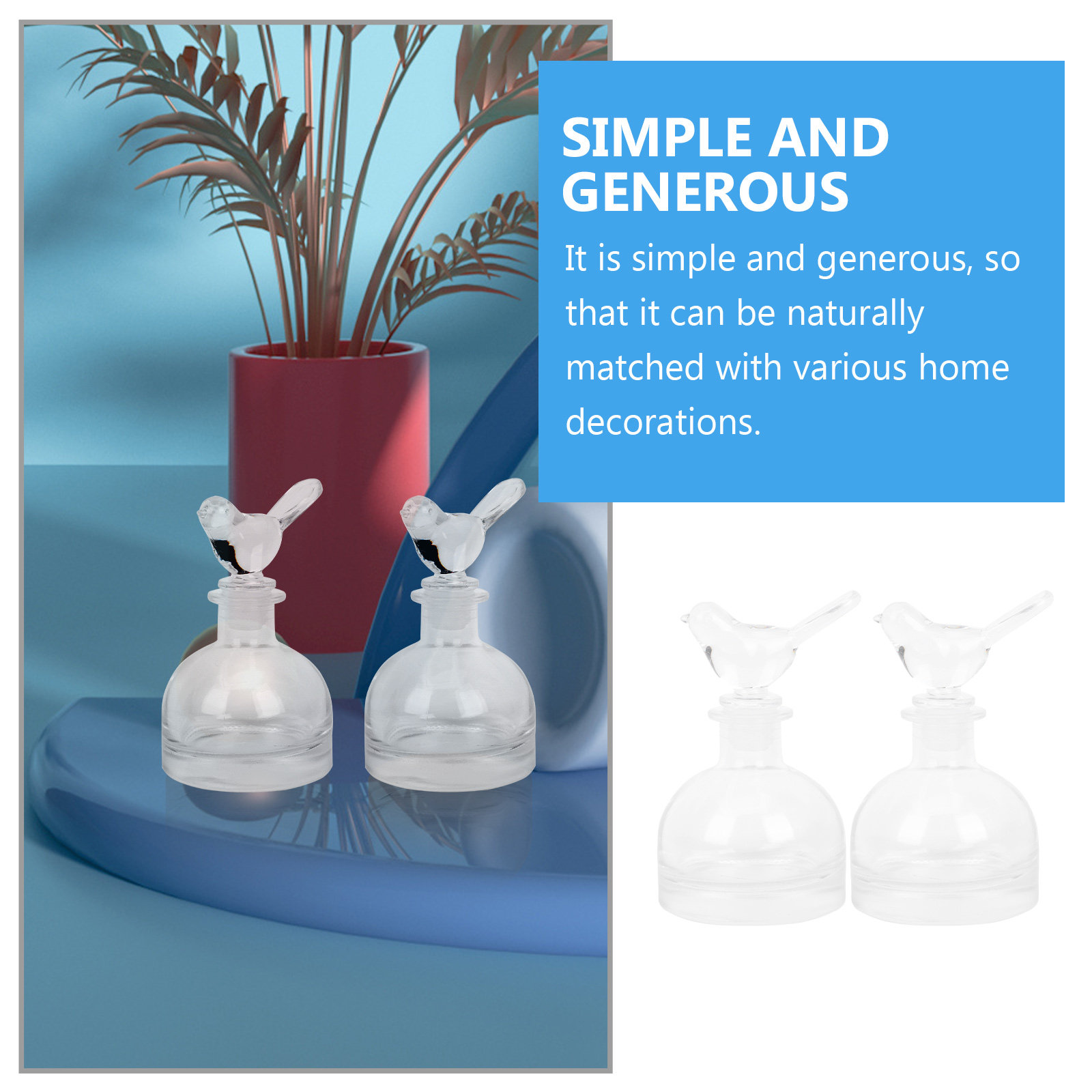 2 Buah Botol Parfum Kaca Premi - Home Decor Glass ulasan dan harga