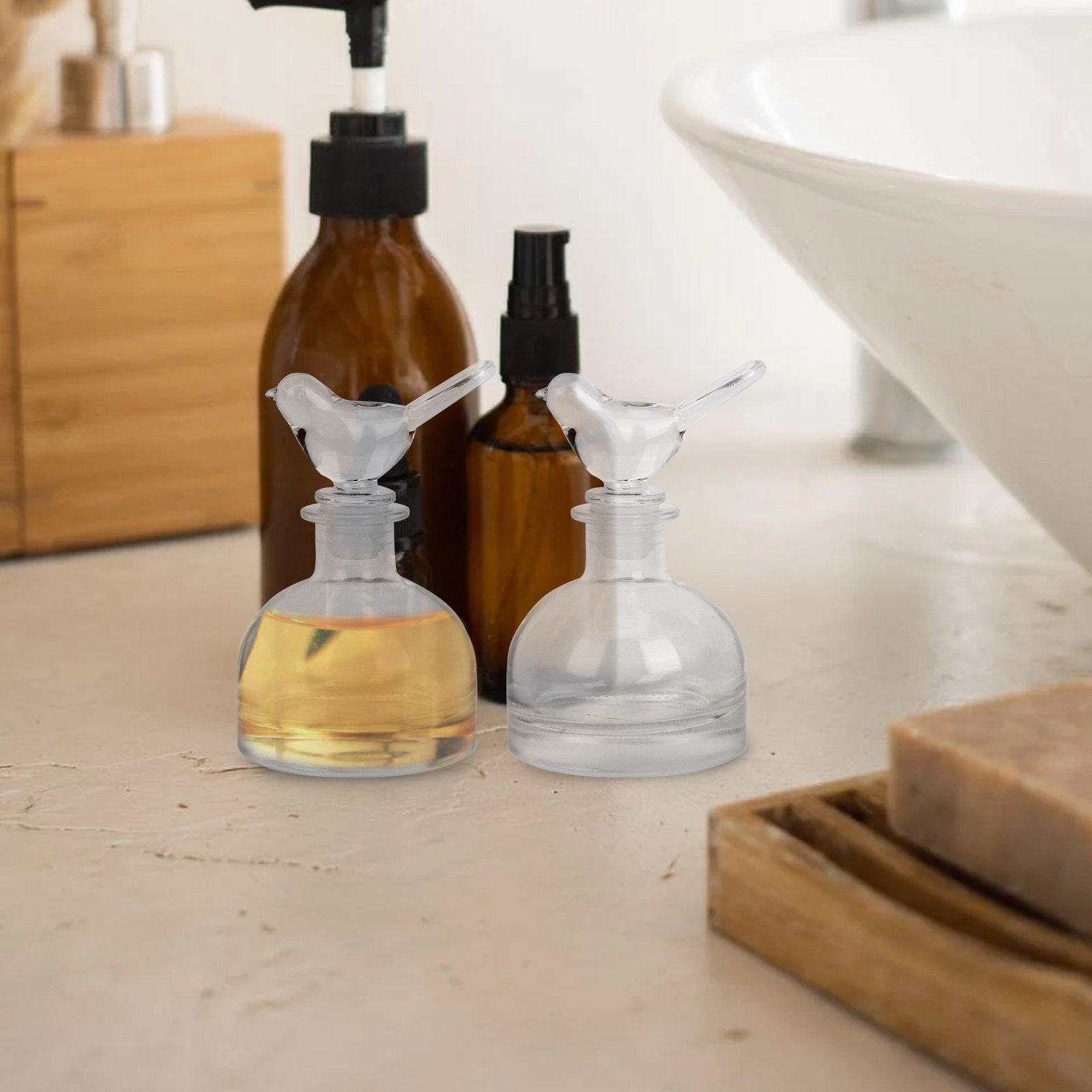 2 Buah Botol Parfum Kaca Premi - Home Decor Glass ulasan dan harga