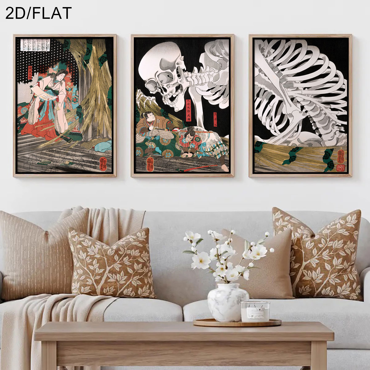 3 Buah Seni Dinding Kanvas Tak - Home Decor Quirky ulasan dan harga