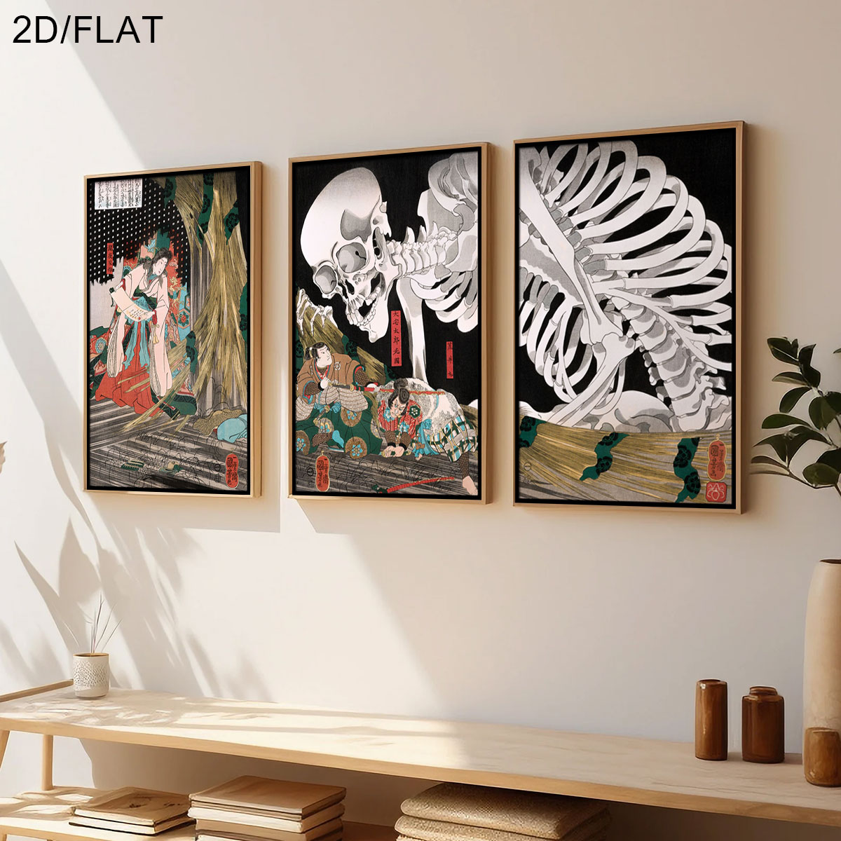 3 Buah Seni Dinding Kanvas Tak - Home Decor Quirky ulasan dan harga