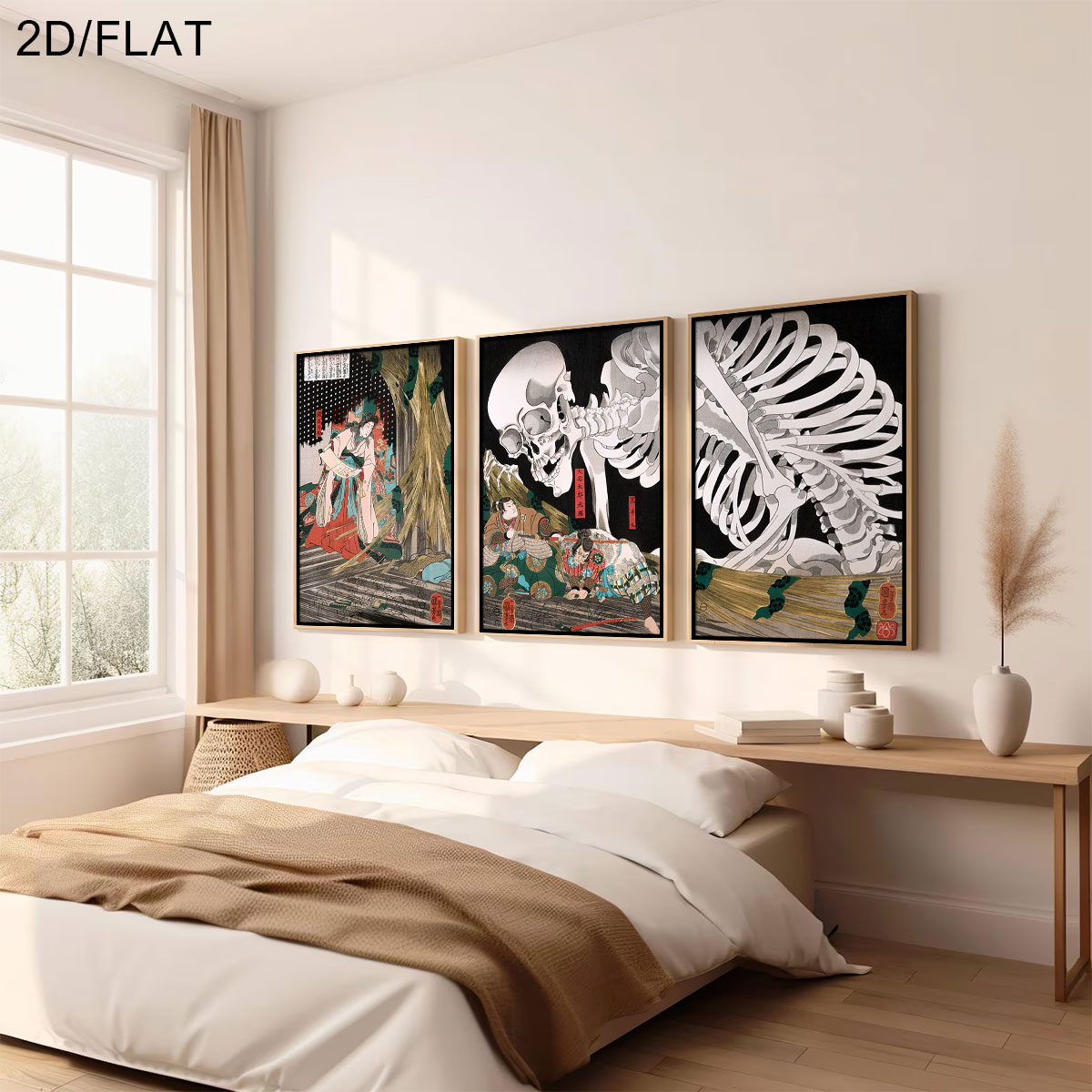3 Buah Seni Dinding Kanvas Tak - Home Decor Quirky ulasan dan harga