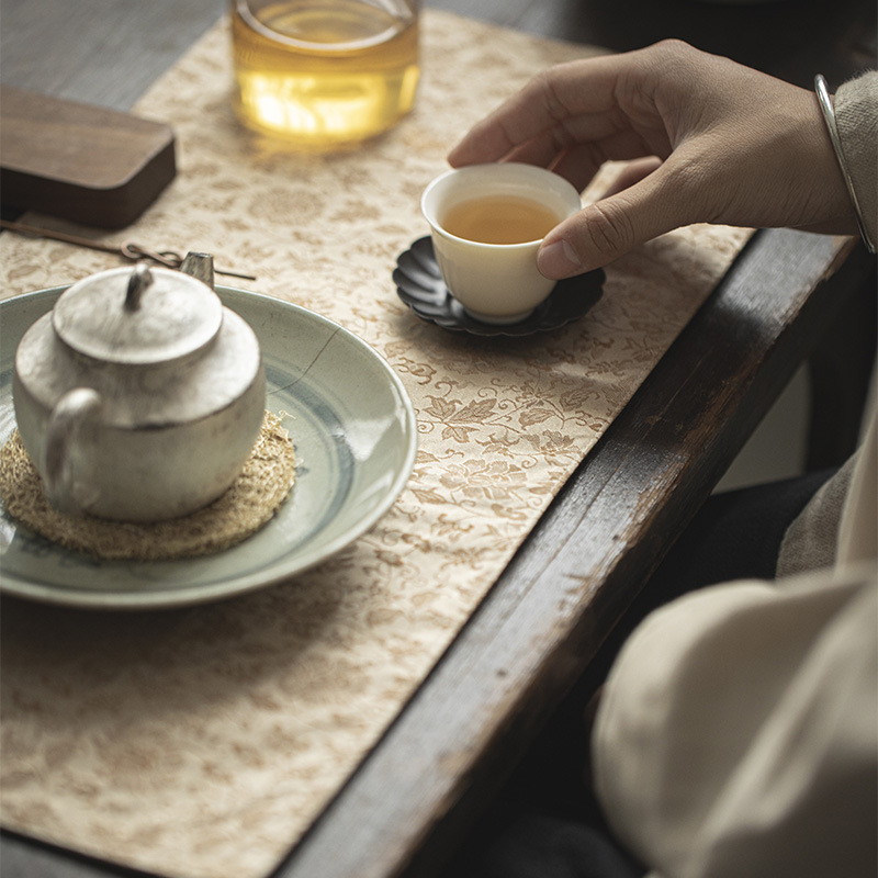 Taplak Meja Brokat Zen Gaya Ci - Linen Table Runner ulasan dan harga