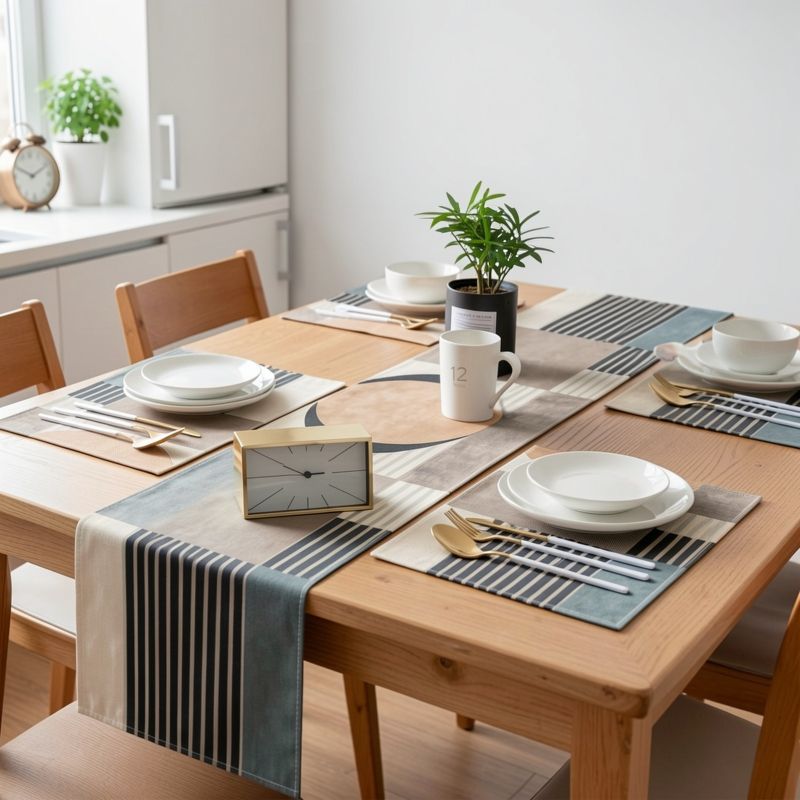 Set Alas Meja dan Tatakan Piri - Linen Table Runner ulasan dan harga