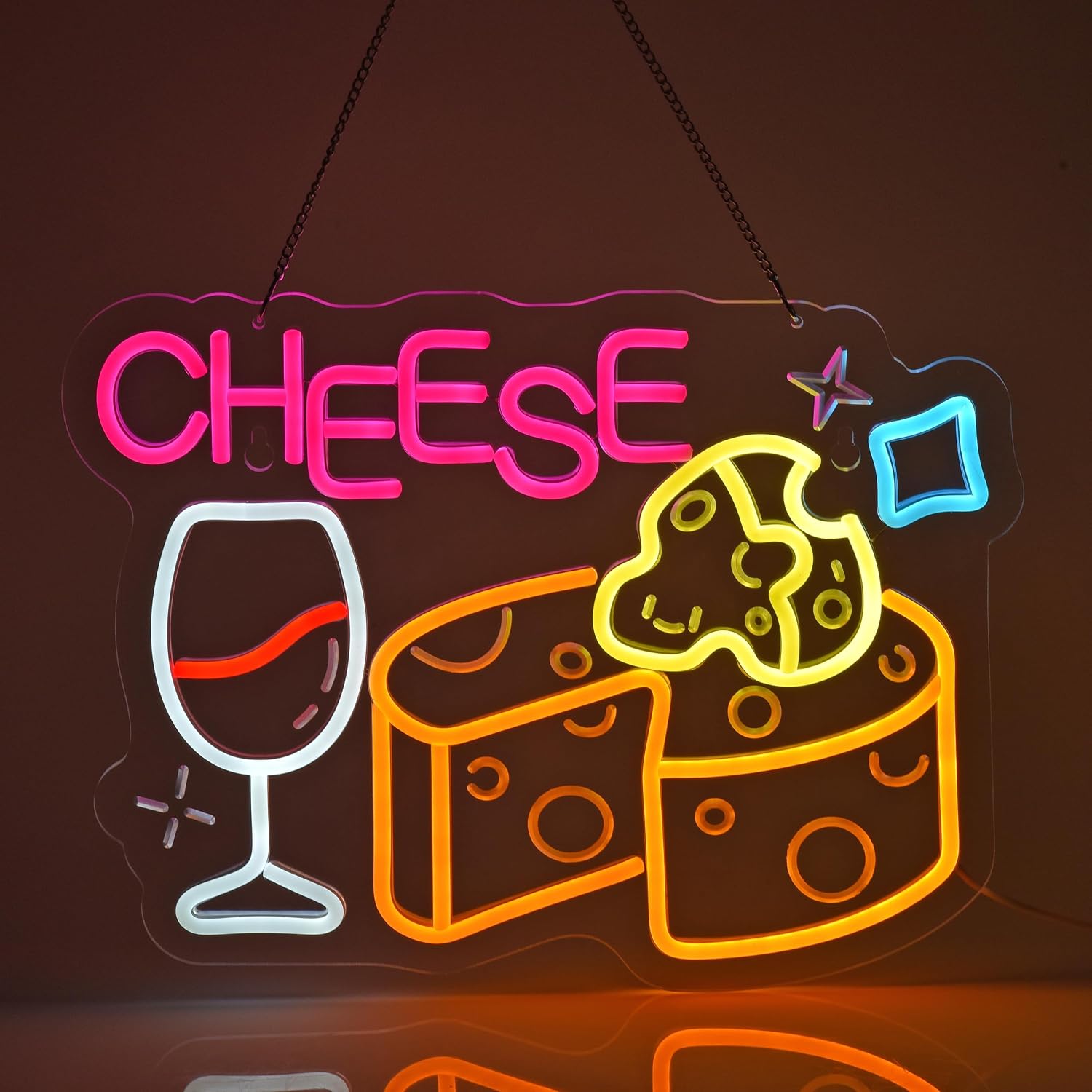 Tanda Neon Keju, Lampu Neon De - Home Decor Retail Stores ulasan dan harga