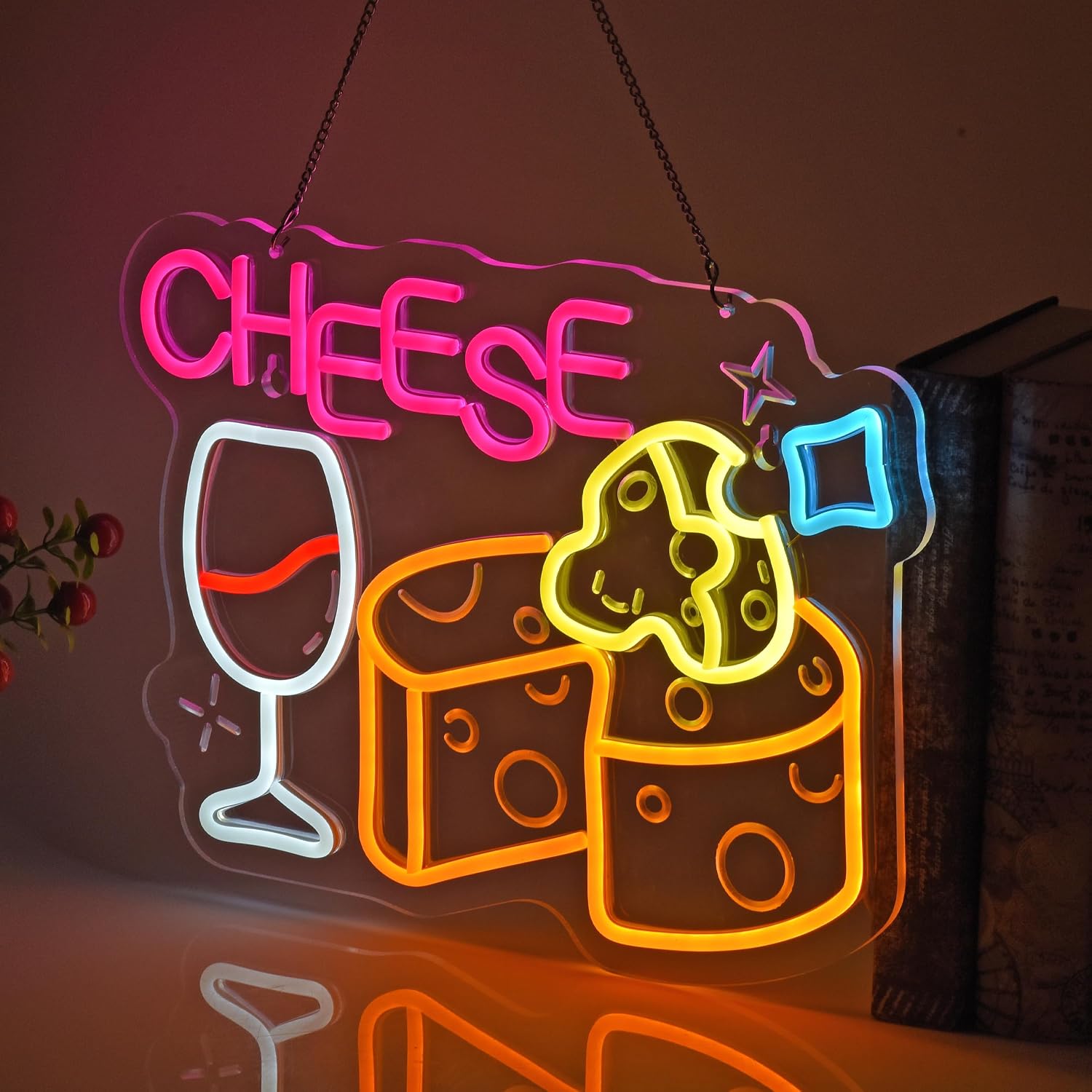 Tanda Neon Keju, Lampu Neon De - Home Decor Retail Stores ulasan dan harga
