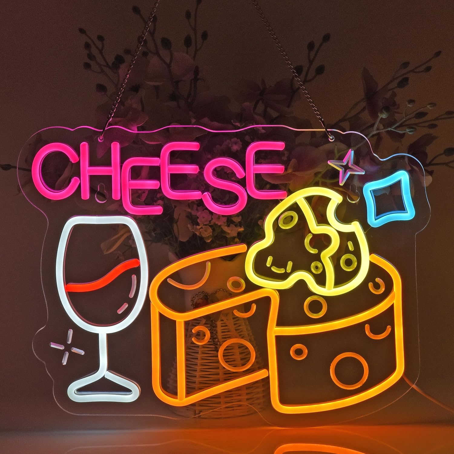 Tanda Neon Keju, Lampu Neon De - Home Decor Retail Stores ulasan dan harga