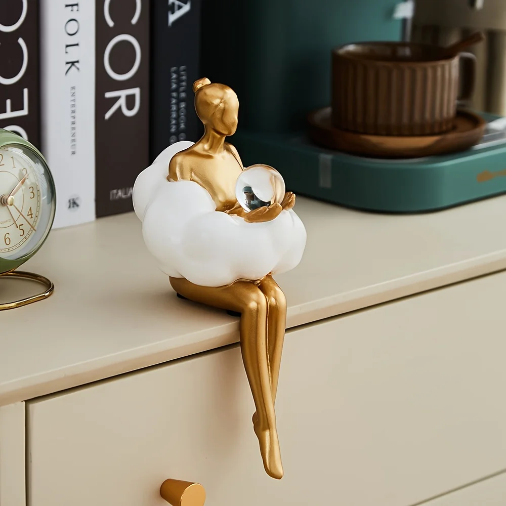 Patung Gadis awan seni abstrak - Home Decor Y2K ulasan dan harga