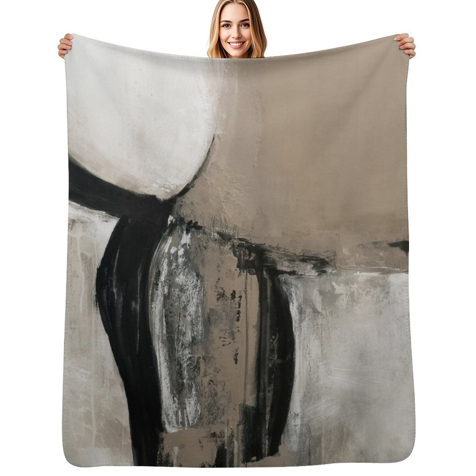 Selimut Lembut Abstrak Netral  - Neutral Throw Blanket ulasan dan harga