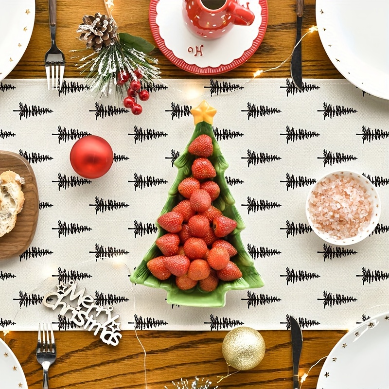 Taplak Meja Pohon Natal Sederh - Linen Table Runner ulasan dan harga