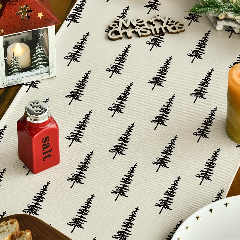 Taplak Meja Pohon Natal Sederh - Linen Table Runner ulasan dan harga