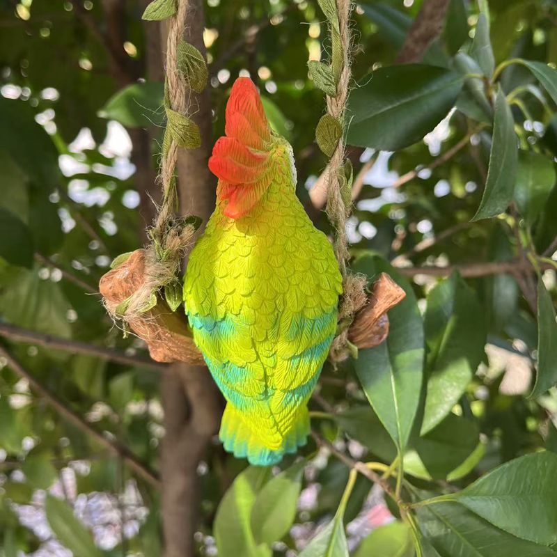 Ayunan Kayu Burung Beo Lucu pa - Home Decor Quirky ulasan dan harga