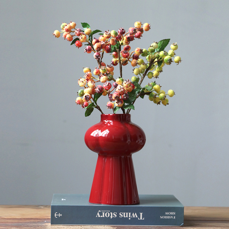 1Pcs Vas Keramik Merah, Pot Bu - Home Decor Center ulasan dan harga