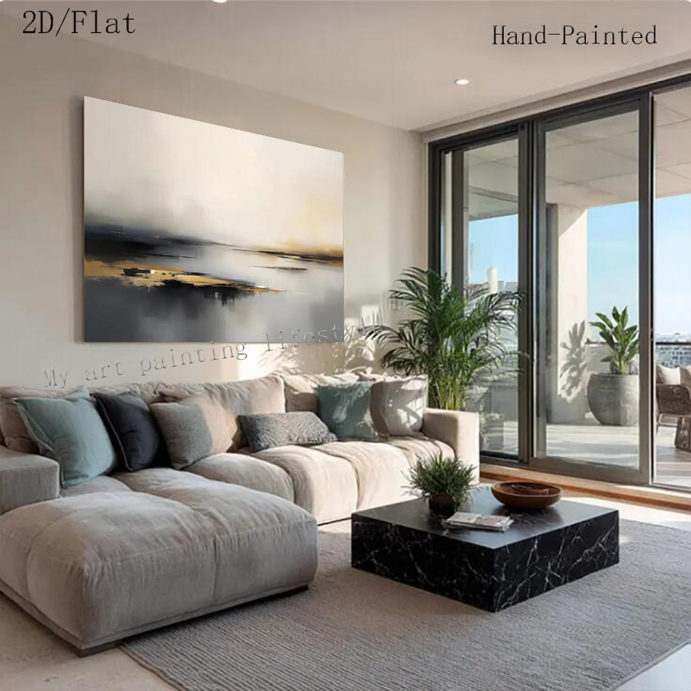 Lukisan Minyak Abstrak Besar D - Home Decor Free Images ulasan dan harga