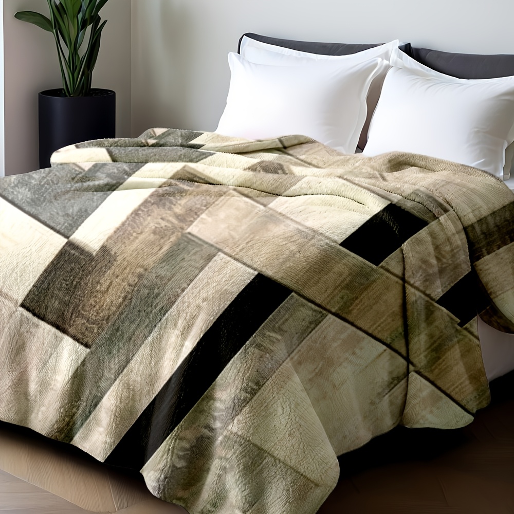 Selimut Flanel Poliester Mewah - Neutral Throw Blanket ulasan dan harga