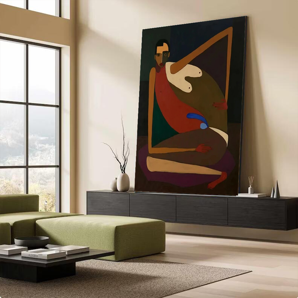 Lukisan Minyak Abstrak Buatan  - Home Decor Free Images ulasan dan harga
