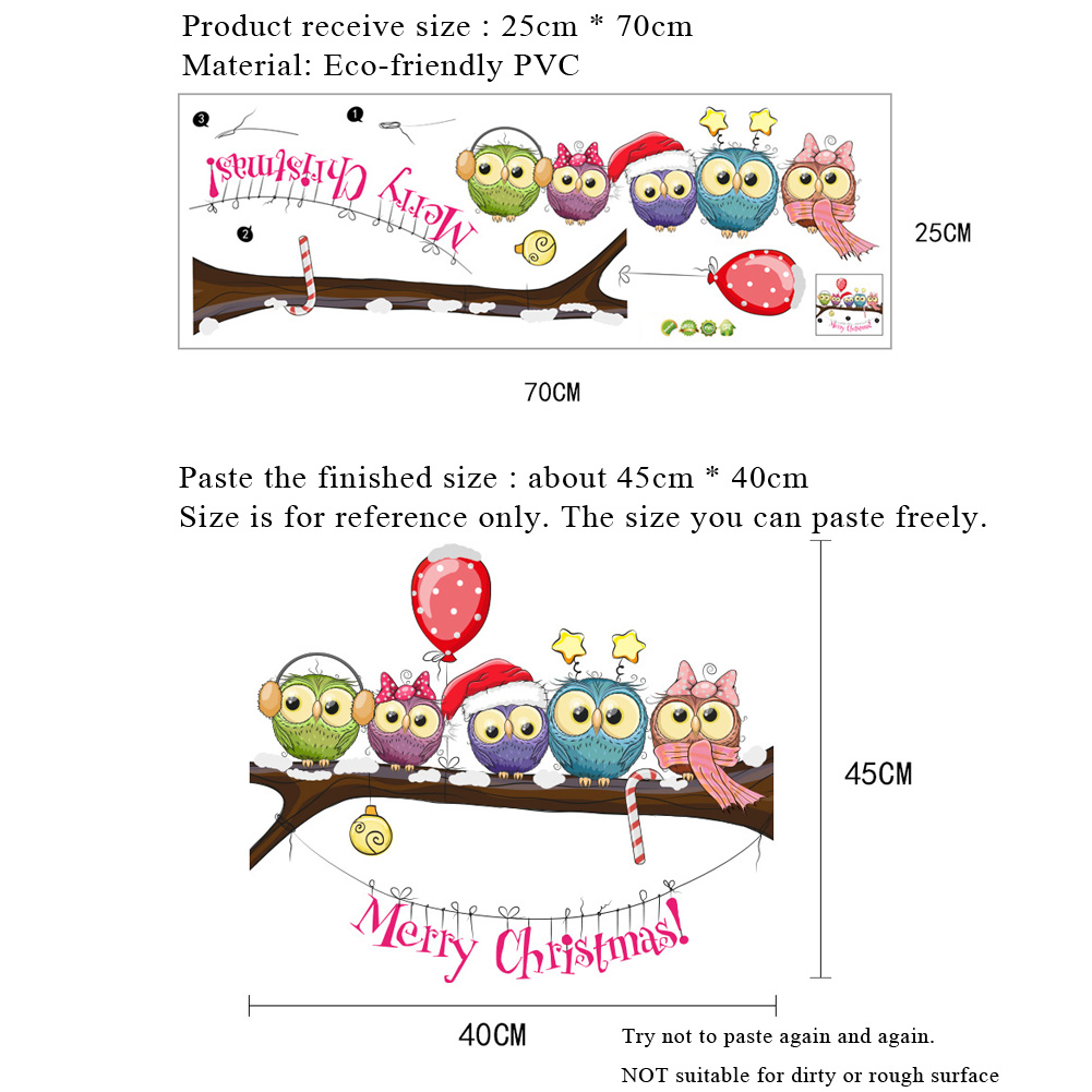 Stiker Dinding Burung Hantu Na - Home Decor Window Blinds ulasan dan harga