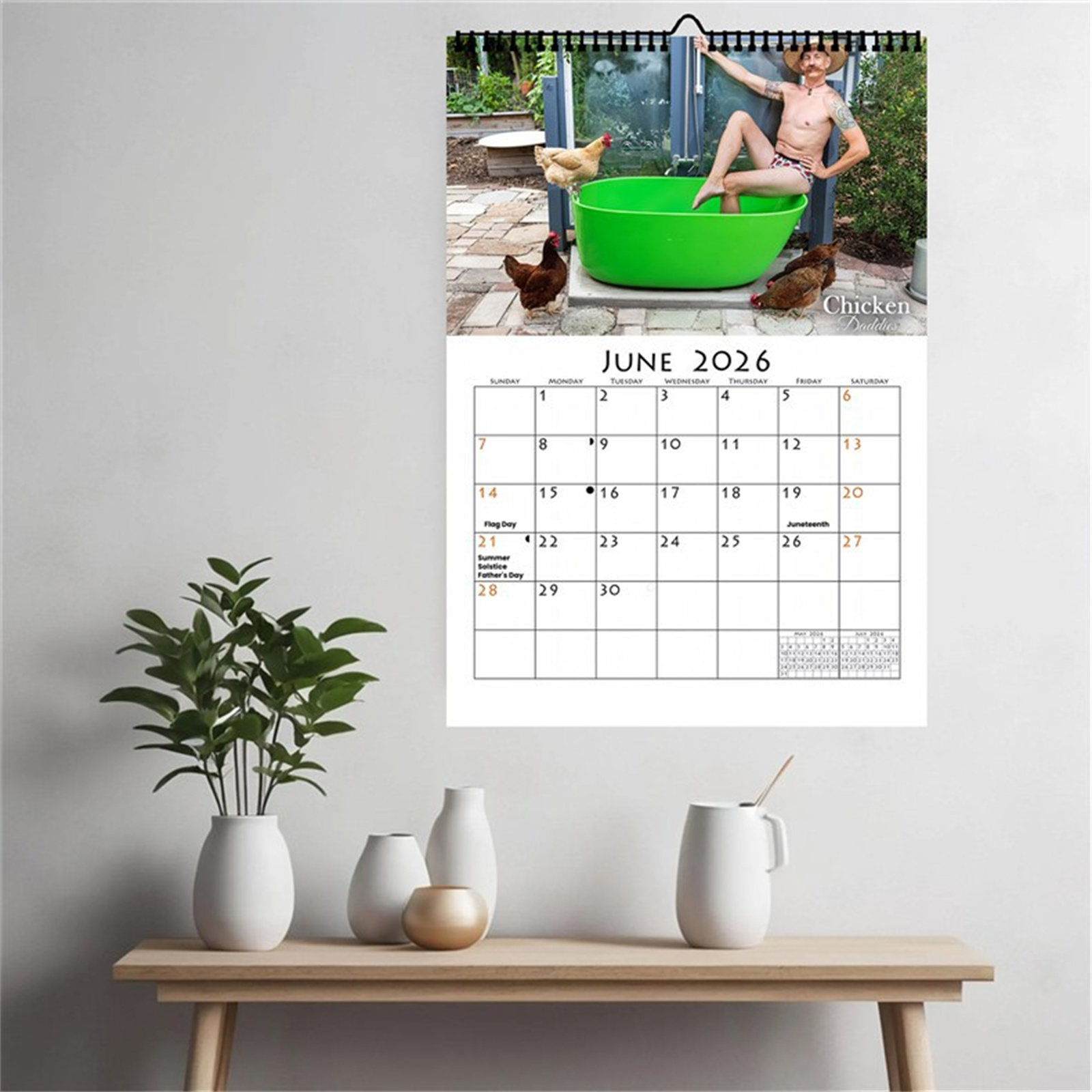 Kalender Dinding Ayah Ayam Luc - Home Decor White ulasan dan harga