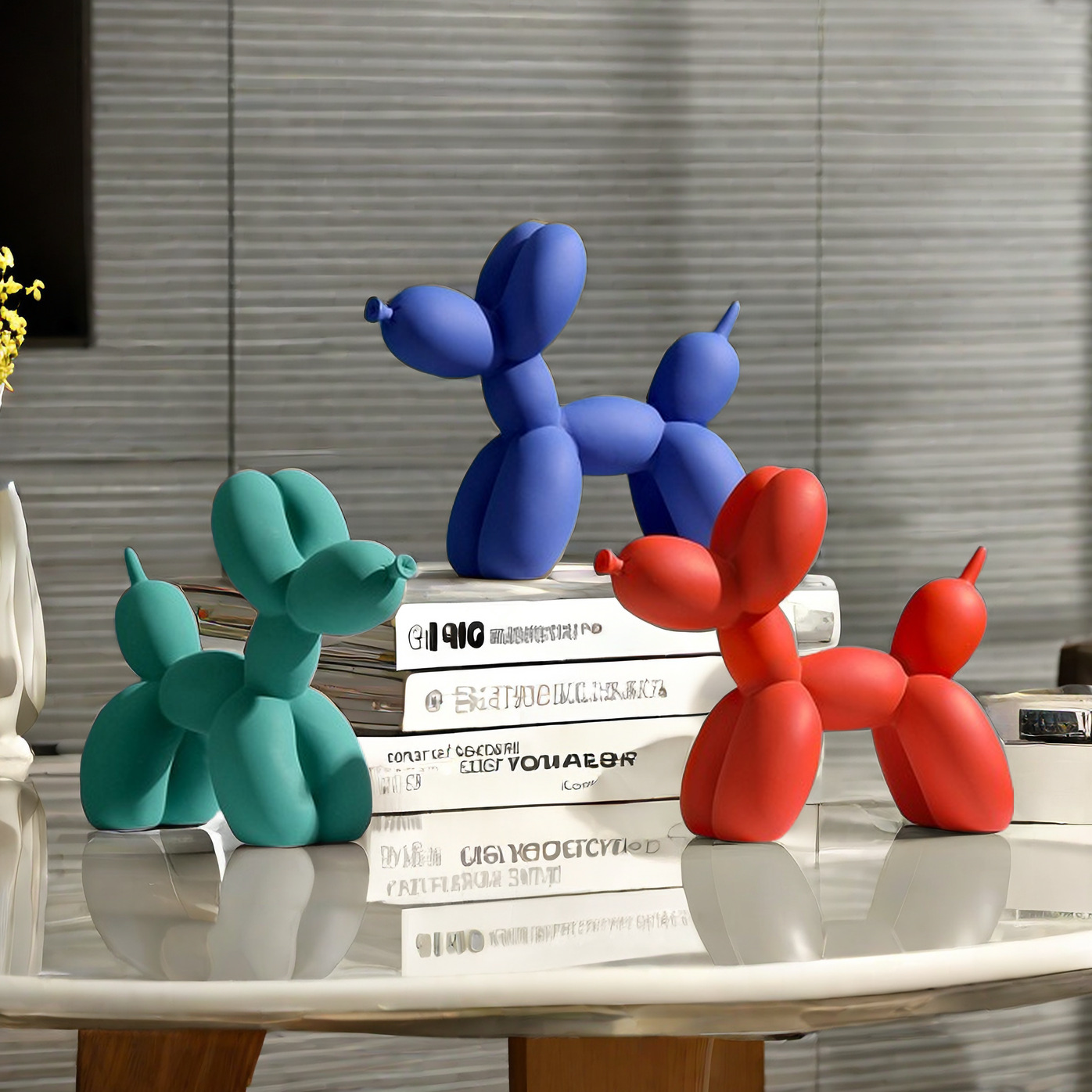Patung Anjing Balon Warna Soli - Home Decor Exhibition ulasan dan harga
