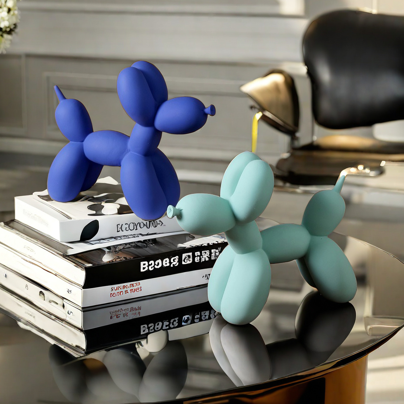 Patung Anjing Balon Warna Soli - Home Decor Exhibition ulasan dan harga