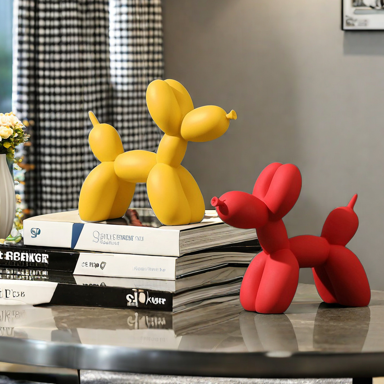 Patung Anjing Balon Warna Soli - Home Decor Exhibition ulasan dan harga