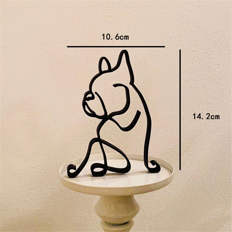 Patung seni anjing Logam abstr - Home Decor Y2K ulasan dan harga