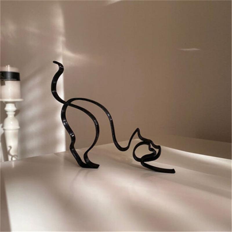 Patung seni anjing Logam abstr - Home Decor Y2K ulasan dan harga