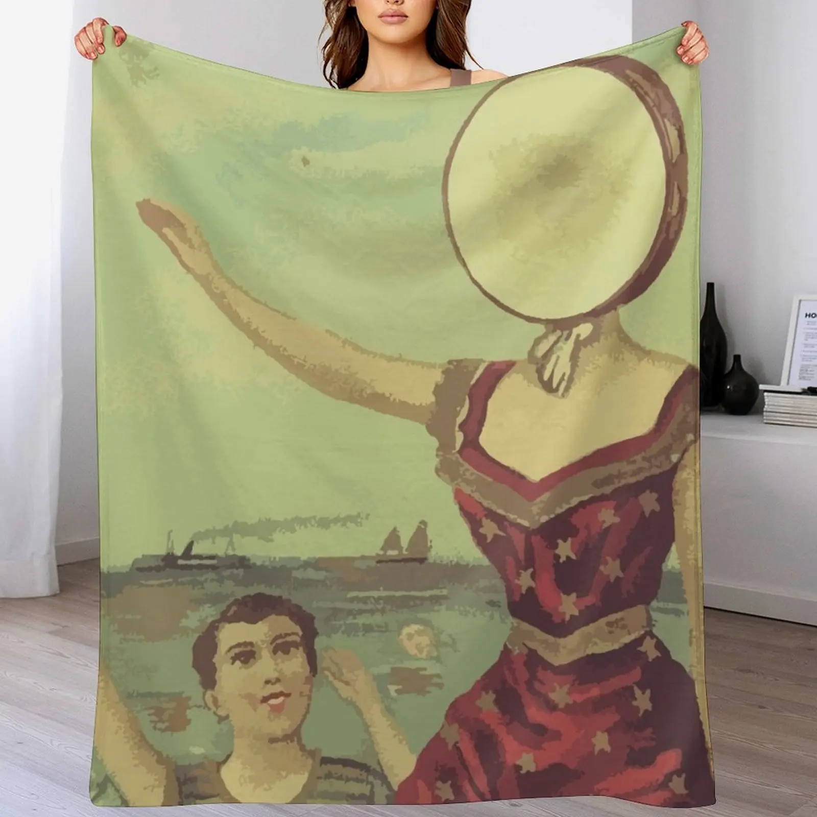 Selimut Penutup Neutral Milk H - Neutral Throw Blanket ulasan dan harga