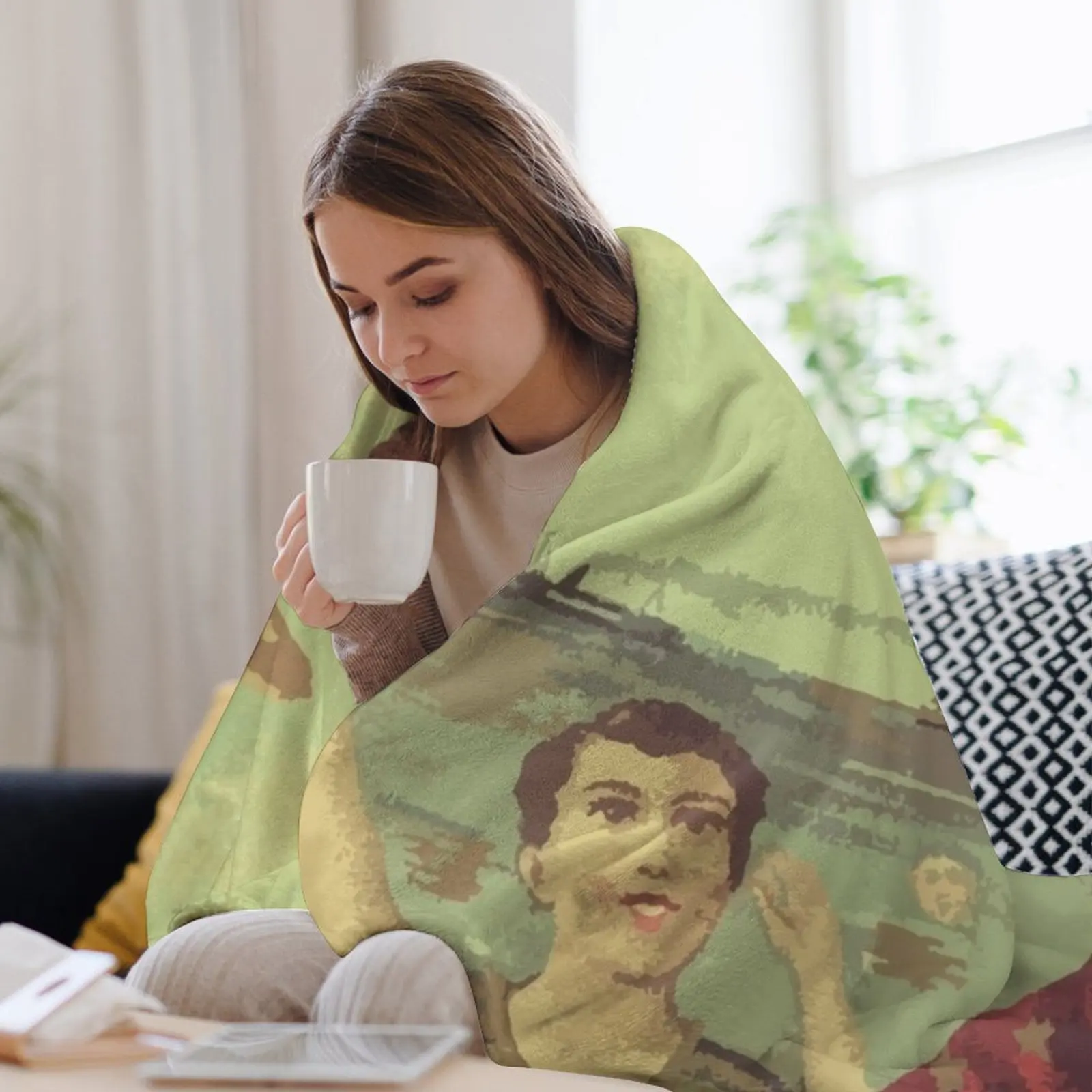 Selimut Penutup Neutral Milk H - Neutral Throw Blanket ulasan dan harga