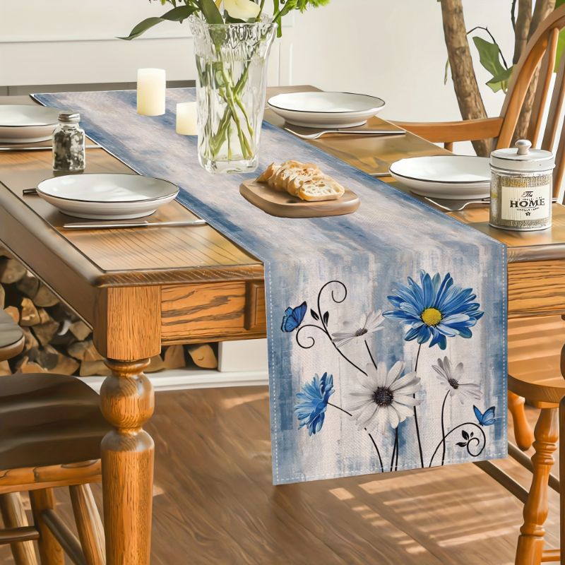 VIKAMA Set Alas Meja Motif Bun - Linen Table Runner ulasan dan harga
